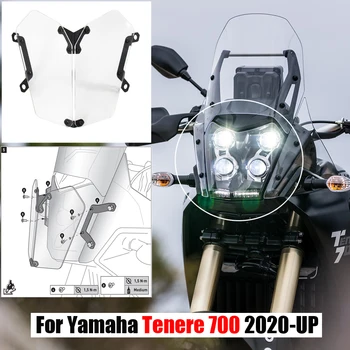 A Yamaha Tenere 700 TANNER 700 Tenere700 2019 2020-Előre Fényszóró Védelem Üveg Akril Nagy Lámpaernyő Védő Keret