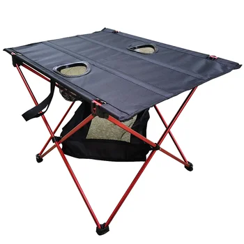 Kerti Összecsukható Kemping Asztal Ultrakönnyű Hordozható 7075 Alumínium Összecsukható Piknik Asztal Túrázás, Utazás