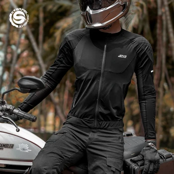 Férfi Puha Páncél Motoros Kabát Moto Racing Lovas Kabát, Lélegző Nyári Motoros Ruházat CE által Jóváhagyott Védőfelszerelés