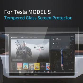 A Tesla Model S Képernyővédő Fólia 2023 Edzett Üveg Védőfólia Navigátor Védelem Automatikus Matrica, Autó Tartozékok