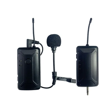 KM203D Mini Vezeték nélküli Csiptetős Fülhallgató Mikrofon Lítium Akkumulátor Élő közvetítés