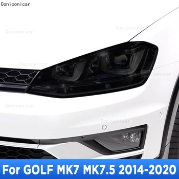 A GOLF MK7 MK7.5 2014-2020-as Autó Külső Fényszóró Anti-semmiből Első Lámpa Árnyalat TPU Védőfólia Javítás Tartozékok Matrica