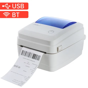 Asztali Vezeték nélküli Szállítási Címke Nyomtató Közvetlen Termikus Nyomtatást BT+USB Vezetékes Egy feliratozógép 1D 2D Vonalkód 123mm Papír