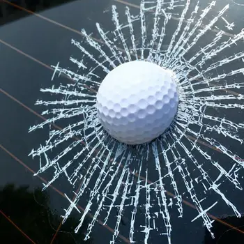 70% - os FORRÓ ÉRTÉKESÍTÉSI Vicces 3D Golf Labda Megüt Ablak Repedés Autó Szélvédő Matricák Matrica Dekoráció