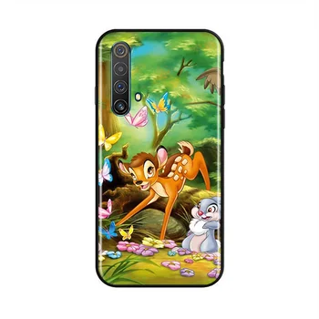 Disney Rajzfilm Animáció Bambi Az OPPO Reno 5 K 4 Lite 3 Pro Plus SE EGY 10X-es Zoom 2 Z F ACE 5G Puha TPU Szilikon Fekete Telefon Esetében