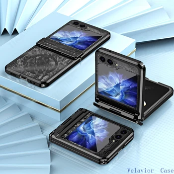 Samsung Galaxy Z Flip 5 Esetben a Zsanér Védelem Alapvetően a Samsung Z Flip 5 Szintező Zsanér Esetben Divat Borítás Takarja