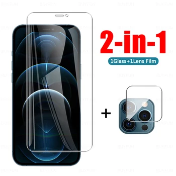 2-az-1-Fedezze Edzett Üveg Iphone 6 6 6 Plus kijelző Védő fólia Iphone X XS XR XS Max 11 11 Pro 11 Pro Max 12 Telefon Film