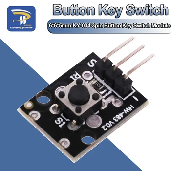 KY-004 3pin Gombot kulcsos Kapcsoló Érzékelő Modul az Arduino Diy Starter Készlet 6*6*5mm 6x6x5mm KY004