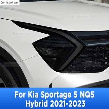 A Kia Sportage NQ5 2022-2023 Tartozékok 2 Db Autó Fényszóró Védő Fólia Fényszóró Helyreállítása Átlátszó Fekete TPU Sticke