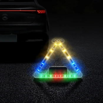 Napelemes Vezeték nélküli Összecsukható Háromszög Autó Jelzés Riasztás LED Sürgősségi Jármű Világítás Fény Bárok, Autós Kiegészítők Lámpák