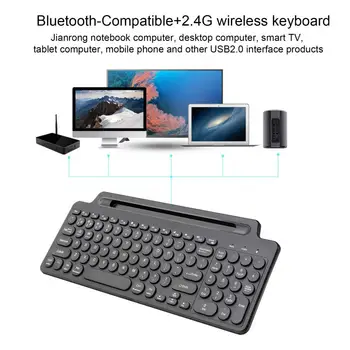 Számítógép Billentyűzet, Univerzális Laptop Billentyűzet elemes Gépelés Gyors Választ Bluetooth-kompatibilis/2.4 G Telefon Billentyűzet