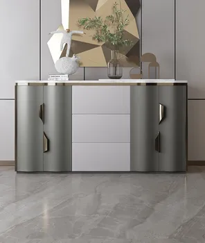 Fény luxus rock lemez tornácon szekrény Modern, egyszerű, nappali olasz minimalista tároló szekrény Étterem tálaló szekrény