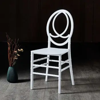 Fehér phoenix szék bambusz szék PP unibody enni otthon étterem hotel esküvői bankett szék szék