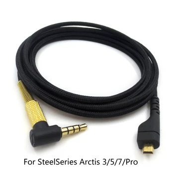 Zajszűrő Fejhallgató Levehető Kábel 2M Hosszú, 3,5 mm-es Felület Tiszta Hang, Kényelmes Arctis 3 5 7 Pro