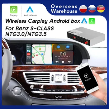 Vezeték nélküli Apple Carplay A Mercedes Benz S Osztály W221 2003 - 2014 NTG 3.0 3.5 Android Auto CarPlay BT Utólag Tartozékok