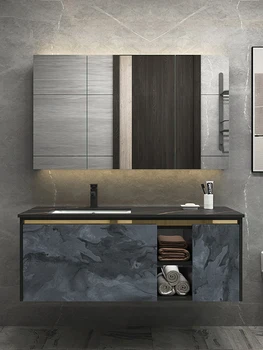 Olasz luxus fürdőszoba szekrény kombináció mosdó washstand intelligens, modern, egyszerű, mosdó
