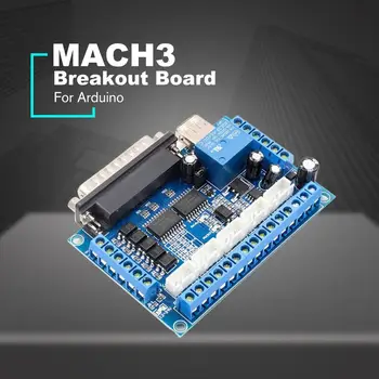 5 tengelyes CNC Breakout Board Léptető Motor Vezető MACH3 Párhuzamos Port Vezérlő Modul Vezérlő Optikai Csatoló USB Kábel