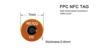 13.56 MHz-es ISO15693 I*Code2 FPC magas hőmérséklet matricák RFID hamisítás Elleni passzív kártya