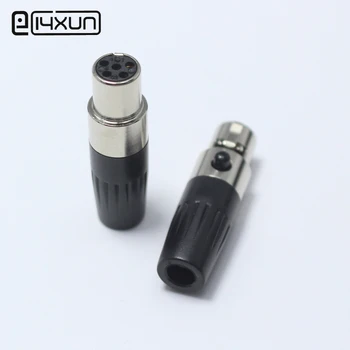 1db Mini XLR 5 pin-Női jack Audio Mikrofon Alváz Mount XLR én-zár Audio Mikrofon Csatlakozó OD5mm Kábel