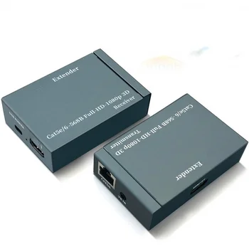 1080P 60m, HDMI-kompatibilis Extender Átjátszó Több mint Cat6 Cat7 Ethernet Kábelek IR Funkció RJ45 Adó TX/RX Extender Hurok