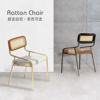 Forró-értékesítő kereskedelmi új típusú kávézó rattan étkező szék Északi modern, egyszerű, otthon szállás vissza szék kávézó