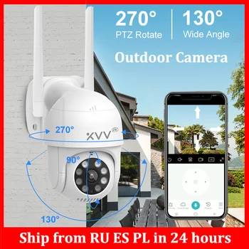P1 Okos Kültéri IP Kamera 1296P 270° PTZ Elforgatás Wifi, Webkamera Humanoid Érzékeli, Vízálló Biztonsági Felügyelet A Mi Otthonunk