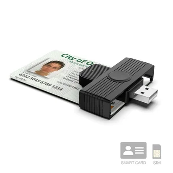 CR318 USB-s Smart Kártya Olvasó a Bank-Kártya SIM-ID CAC Csatlakozó Adapter PC