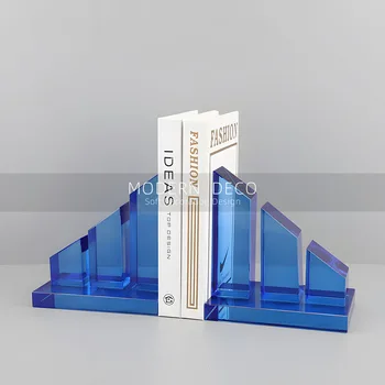 Minimális Luxus Európai Stílusú Geometriai Kristály Könyvesbolt Minta Szoba Szoba Nappali Bookrest Asztali Dekoráció