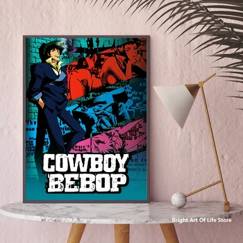 Cowboy Bebop Poszter Japán Anime, TV-Sorozat Művészeti Fedezze Film Poszter Vászon Nyomtatás Falon Festmény, lakberendezés (Nincs Keret)