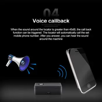 MINI GSM Audio Lehallgató Készülék, kétirányú Audio Készülék Érzékeny Mikrofon Hangot Észlel Mini Nyomkövető Veszteség Preventer Automatikus Tárcsázás