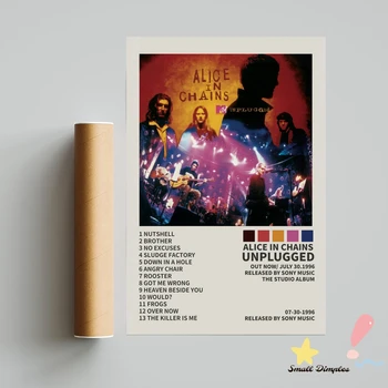 Az Alice In Chains Unplugged Zenei Album Poszter Vászon Art Print Otthoni Dekorációs Falfestés ( Nincs Keret )