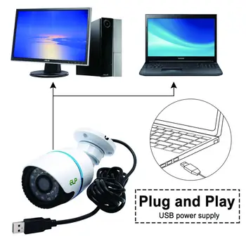 H. 264 2MP 1080P IMX322 CMOS IR Bullet usb kamera éjjellátó Vízálló, Beltéri kültéri Videó USB CCTV kamera