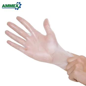 AMMEX PVC 100 Környezetbarát Átlátszó Eldobható Kesztyű Higiéniai Kesztyű
