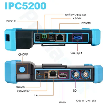 ipc 5200 Cctv Monitor Teszter Hdmi Hálózati Kábel Teszter Audio Monitor Analóg Teszt Digitális Ip Kamera Teszter Cftv Műholdas Helymeghatározó