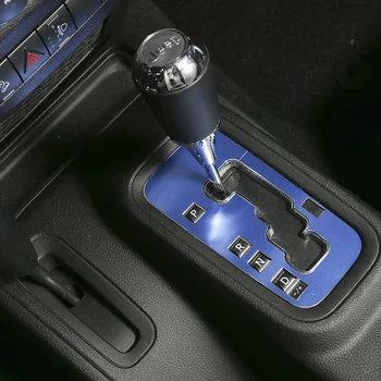 SHINEKA Alumínium Autó Belső sebességváltási Panel, Dekorációs Fedél Matricák Jeep Wrangler 2011-2017 Autó Stílus
