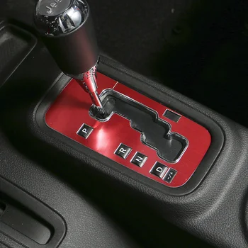 SHINEKA Alumínium Autó Belső sebességváltási Panel, Dekorációs Fedél Matricák Jeep Wrangler 2011-2017 Autó Stílus