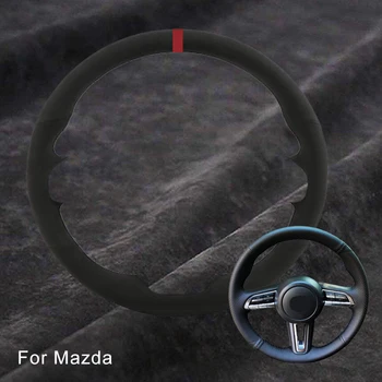 Testre Autó Streeing Kerék Fedezi A Mazda CX-30 CX30 2020 Mazda 3-As Axela 2020 Bőr Fonat A Kormánykerék csúszásmentes