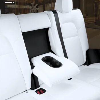 All-inclusive Ülés Borító, Autós Kiegészítők Magas Minőségű Divat Pu Bőr Ülés Fedezze Jól Illeszkedik Tesla Model 3/Y