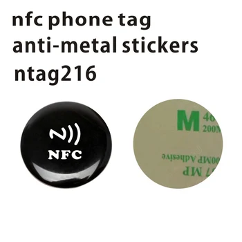 Egyedi Nyomtatott NFC NTAG216 Epoxy Matrica Anti-metal 13.56 MHz-es 14443A jegyzőkönyv NFC Forum Típus 2 Tag