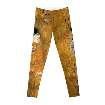 Klimt -Nő az Arany - A Csók Leggings sport leggings gym női tornaterem nadrág