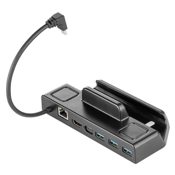 Dokkoló Állomás TV-Bázis Álljon Alkatrész 6 1 Hub Jogosultja Dock 60Hz, HDMI-Kompatibilis USB-C RJ45 Ethernet Gőz Fedélzeten Konzol