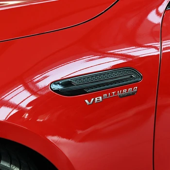 2db Autó Stílus Auto V8-as BITURBO 4MATIC+ 3D Embléma Jelvény Matrica, Matrica A Mercedes-Benz AMG W117 W205 W204 W212 E63 W207 W176