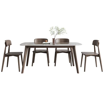 Luxus Fa Étkező Asztal Modern Vízálló Tervező, Konyha, Ebédlő Asztal Nappaliba Meghatározott Fennsík De Comedor Otthoni Dekoráció