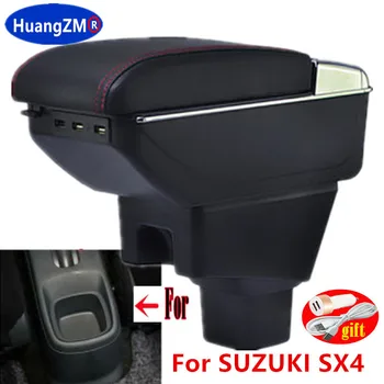 A SUZUKI SX4 Karfa A SUZUKI SX4 2006-2018 Belső Alkatrészek Autó Kartámasz doboz Utólag alkatrész Tároló doboz, USB LED