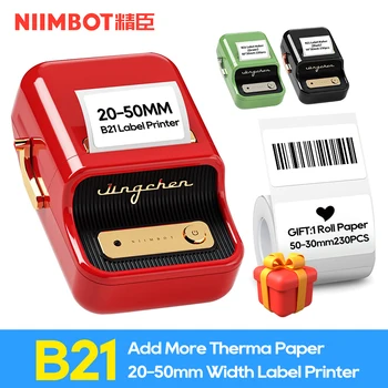 Niimbot B21 B1 Vezeték nélküli címke nyomtató Hordozható Zsebében Címke Nyomtató Bluetooth Thermal címkenyomtató Gyors Nyomtatás Otthoni Használatra Iroda