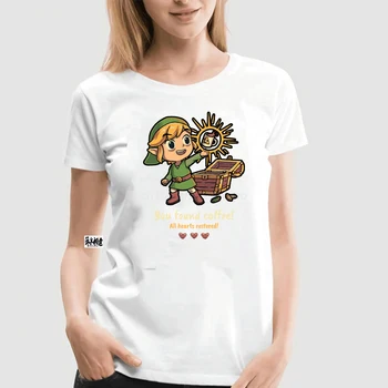 A férfiak Vicces Póló Divat tshirt Talált Kávé Minden Szív Felújított Zelda Női póló