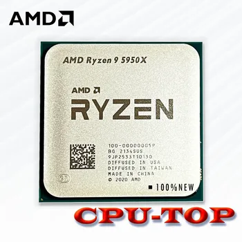 ÚJ AMD Ryzen 9 5950X R9 5950X 3.4 GHz 16 Mag 32 Szálak CPU Processzor 7NM L3=64M 100-000000059 Socket AM4