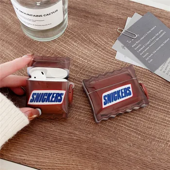 Snickers Csokit Csomagolás Fülhallgató Esetében AirPods 1 2 3 2021 Pro Pro2 Vezeték nélküli Bluetooth Headset SNICKERS Fejhallgató