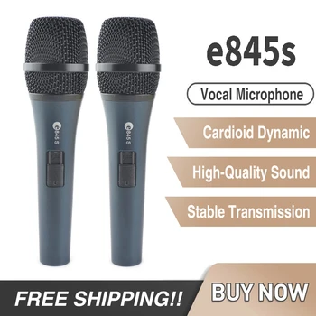 Ingyenes szállítás, e845 vezetékes dinamikus kardioid szakmai vocal mikrofon , e845 vezetékes sennheisertype vocal mikrofon