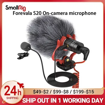 SmallRig S20-Kamera Mikrofon rezgéscsillapító Videó Mikrofon Sztereó Mikrofon a DSLR Kamerák az iPhone Okostelefonok 3468